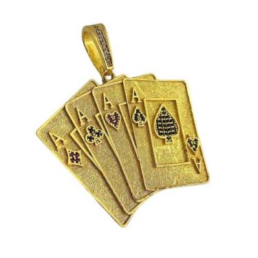 Imagem de Pingente Cartas Baralho (g) - Banhado a Ouro 18k - ToJoia18k
