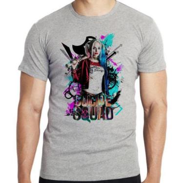 Imagem de Camiseta Esquadrão Suicida Arlequina  Blusa criança infantil juvenil a