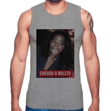 Imagem de Regata Chegou o boleto - Foca na Moda, Cinza, GGG