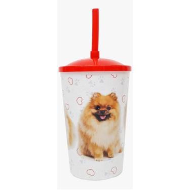 Imagem de Copo com Tampa e Canudo Cachorro Raças Pet 750 ml Lulu da Pomerânia - 