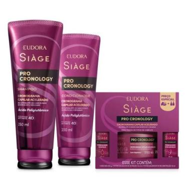 Imagem de Combo Siàge Pro Cronology: Shampoo 250ml + Condicionador 200ml + Kit C