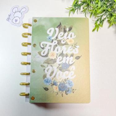 Imagem de Caderno de Disco Pequeno - Vejo Flores em Você - Flor - Adox - Tipo In