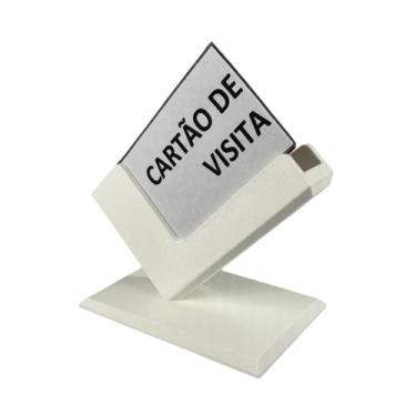Imagem de Expositor Porta Cartão Visitas De Mesa Caixa Cartões - Sttark, Branco
