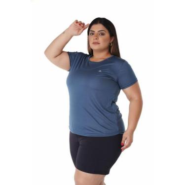 Imagem de Camiseta Plus Size Dry Fit Feminina Fitness Academia - Força Do Sol, G