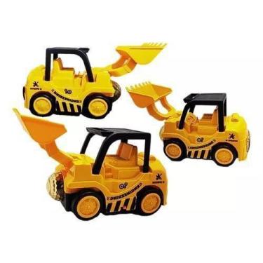 Imagem de Brinquedo Escavadeira  Trator Pá Carregadeira  Luz Som Bate Volta - To