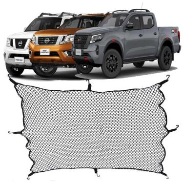 Imagem de Rede Caçamba Camionete Nissan Frontier 140x140 Reforçada com Elástico 