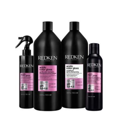 Imagem de Kit Redken Acidic Color Gloss Rinse Out Salon (4 produtos)