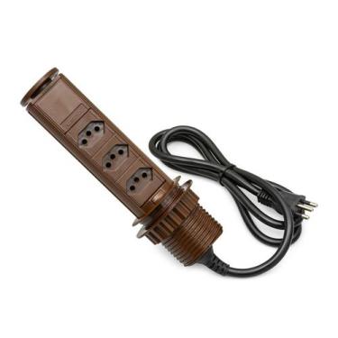 Imagem de Torre de Tomada 3 Elétricas 20A Marron - QTMOV