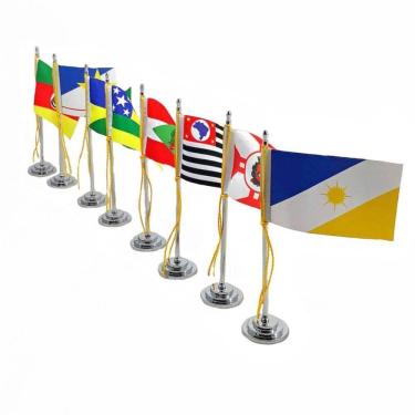 Imagem de Mini Bandeira Mesa Ceará Mastro 15 Cm Poliéster