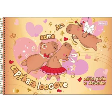 Imagem de Caderno Espiral Capa Dura Cartografia e Desenho Capyclub 80fls 359441 Capivara