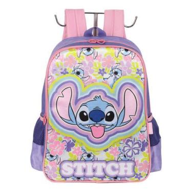 Imagem de Mochila De Costas 2 Bolsos Infantil Original Stitch - Luxcel, Verde