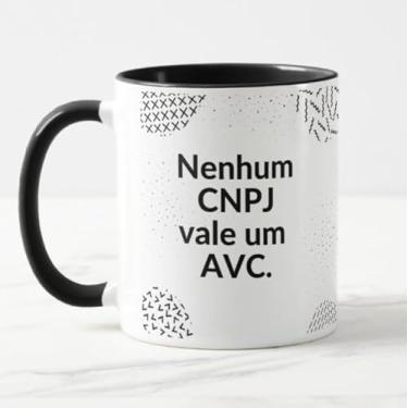 Imagem de Caneca Divertida Nenhum CNPJ Vale um AVC Int Preto