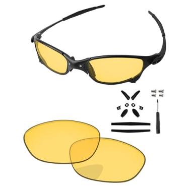 Imagem de PapaViva Lentes de substituição, kits de borracha, chave de fenda e parafusos para óculos de sol Oakley Juliet 55 mm, Amarelo HD, Juliet