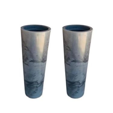 Imagem de Kit 2 Vasos para plantas Cone em Polietileno(Cimento)