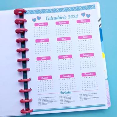 Imagem de Folha de Informações + Calendários + Bolso de papel para Caderno de Disco Sistema Inteligente (Grande - Universitário)