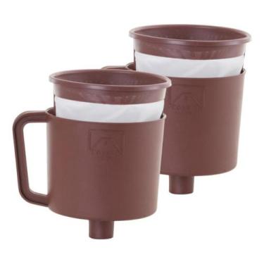 Imagem de Filtro permanente p/café chá óleo leite suco - Plast Show, MARROM,PLAS