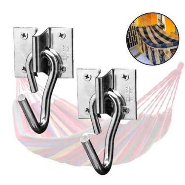 Imagem de Par armador gancho para rede parafusado aço carbono - SILVANA