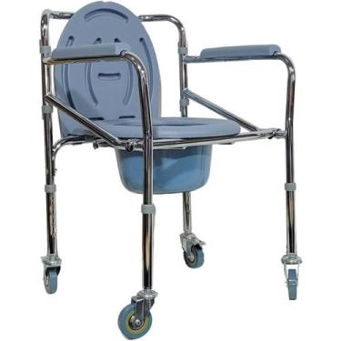 Imagem de Cadeira de Banho em Aço Dobrável Supermedy  Conforto Praticidade