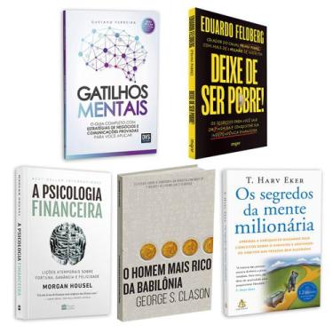 Imagem de Kit 5livros Gatilhos Mentais, Psicologia Financeira,Homem Mais Rico da