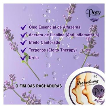 Imagem de Creme para Rachaduras nos Pés Poty Cosméticos 140g, Alfazema Therapy