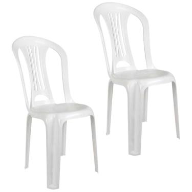 Imagem de Kit 2 Cadeira Poltrona Bistro Jardim Varanda Cor Branca Mor