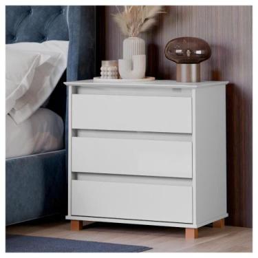 Imagem de Comoda Roupa Quarto Bebe Casal Sapateira 3 Gaveteiro Retrô - EJ MOVEIS