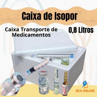 Imagem de kit com 6 Caixas de Isopor EPS 0,8 litros para Transporte de Sorvetes 