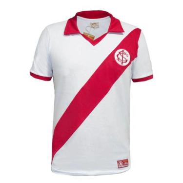 Imagem de Camisa Internacional RetrôMania Natural Masculina - Branco e Vermelho 