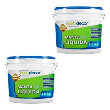 Imagem de Kit 2 Manta Líquida Emborrachada Impermeabilizante 3,6l - EURODECOR, P