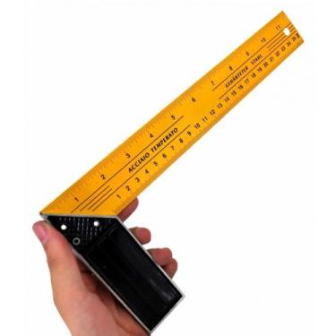 Imagem de Esquadro Metálico 30cm 12pol Para Marcenaria E Serralheria - IDEA+PRO