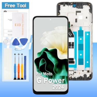 Imagem de Yondista Tela de substituição para Motorola Moto G Power 2024 XT2415 XT2415-1 XT2415v XT2415-5 17.0 cm LCD Display Touch Digitizer Assembly (preto com moldura)