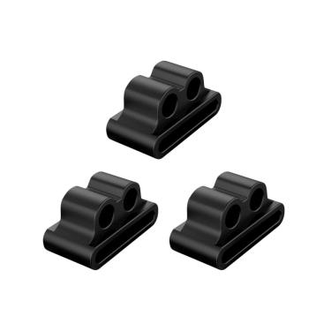 Imagem de NERDCASE, Kit de Suporte para Fones, Pulseira Smartwatch, Silicone Preto, 3 unidades 