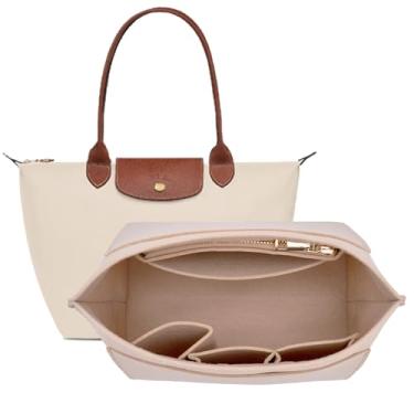 Imagem de Leakkle Organizador de bolsa compatível com bolsa Longchamp, bolsa interna de armazenamento e acabamento, inserção de bolsa para modelador interno de bolsa extra