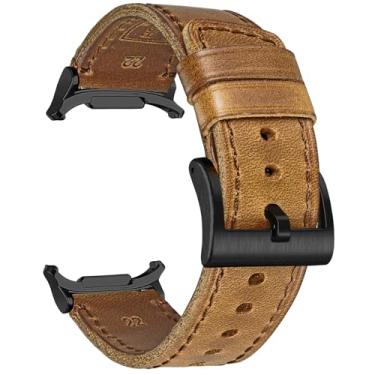 Imagem de Pulseira de substituição de couro vintage de chifre compatível com Samsung Galaxy Watch Ultra (2025/2024), para Galaxy Watch 7 Ultra, 47 mm/Watch 8 Ultra, masculina e feminina