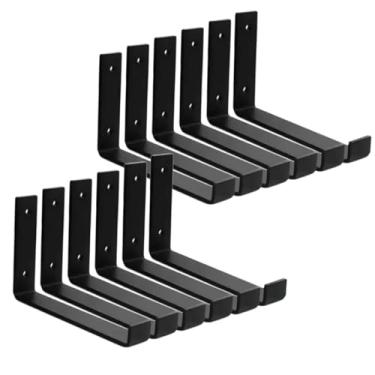 Imagem de Kit 12 Suportes Mão Francesa Invertida 20cm de Ferro 25mm