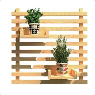Imagem de Painel de Madeira Floreira Modular Suporte Parede Suspenso - Grupo Raí