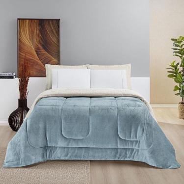 Imagem de Coberdrom Sherpa e Flannel Everest Queen Manta Alta 150g 01 Peça - Qua