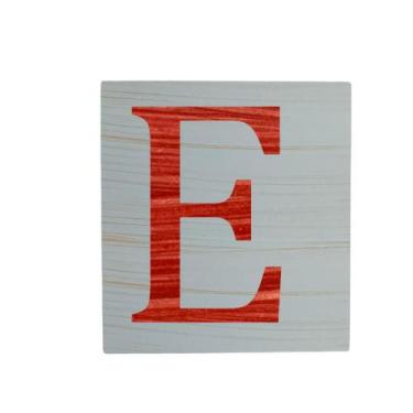 Imagem de Cubo Azul Bebê Letra Vermelho Festa Chá de Bebê Decoração 8x8x8 Cm Mdf