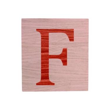 Imagem de Cubo Rosa Bebê Letra Vermelho Festa Chá de Bebê Decoração 8x8x8 Cm Mdf