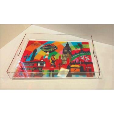 Imagem de Bandeja De Mesa Em Acrílico  4mm 32x22x4cm - Decorashopbr, City