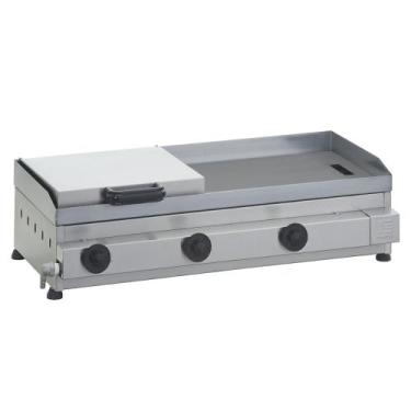 Imagem de Chapa Para Lanche A Gás Prata 080 3 Queimadores Chapeira Com Prensa In