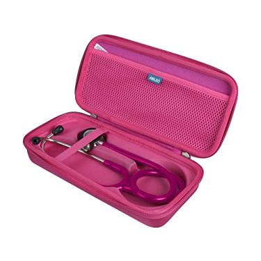 Imagem de Anleo Estojo Rígido De Viagem Para Estetoscópio 3M Littmann Classic Iii Monitoring, Lightweight Ii Se, Mdf Acoustica Deluxe (Somente Estojo) (Vermelho Ameixa)
