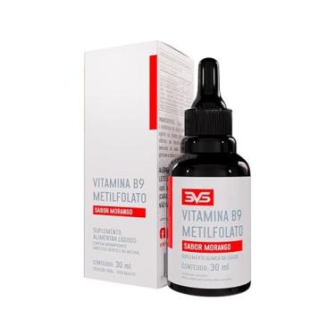 Imagem de 3VS Nutrition Vitamina B9 gotas, Metilfolato sublingual, sabor Morango 30ml