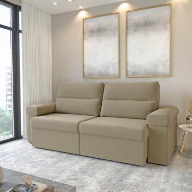 Imagem de Sofá Retrátil e Reclinável 230cm Botero Cabecasa Madeiramadeira Bege