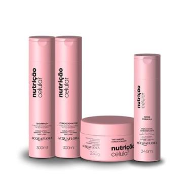 Imagem de kit Acquaflora nutrição celular sh+ cond 300ml + masc 250g + hidratant