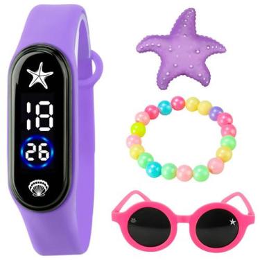 Imagem de Relógio Infantil Digital Prova Dagua + Pulseira + Oculos Sol presente 