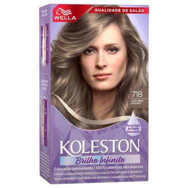 Imagem de Tinta de Cabelo Koleston Louro Médio Perolado 718