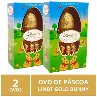 Imagem de 2 Ovos de Páscoa Lindt com Coelhos de Chocolate, 125g