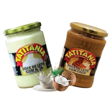 Imagem de Doce de Leite com Nata 400g + Doce de Leite com Coco 400g - Tatitânia