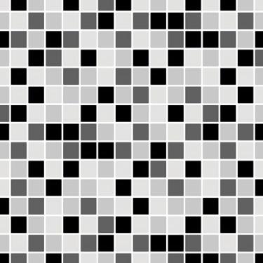 Imagem de Papel De Parede Adesivo Lavável Pastilha Preto E Branco 10m